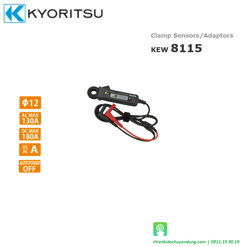 Kyoritsu KEW 8115 - Clamp Current Sensor for DMM