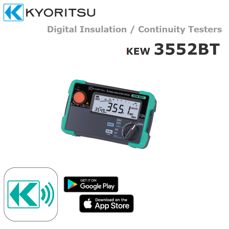 Kyoritsu KEW 3552BT - Thiết bị đo điện trở cách điện và thông mạch