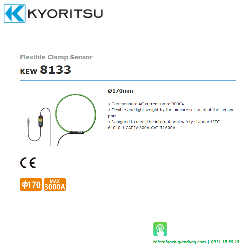 Kyoritsu KEW 8133 - Cảm biến đo dòng AC